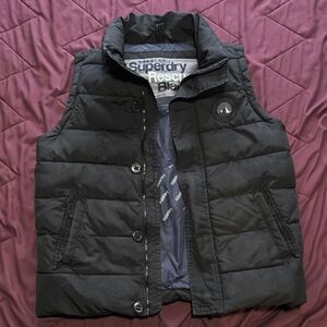 Superdry Black Puffer Vest